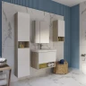 Тумба под раковину Dreja Perfecto 90 99.0813 подвесная Дуб эврика Белый МДФ / ЛДСП