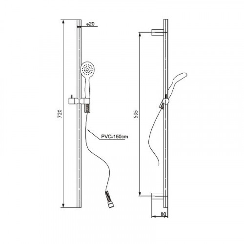 Душевой гарнитур Paini Bergamo BRCR121L7 Хром