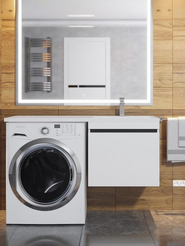 Тумба под раковину Uperwood Magenta 110 5930205163 подвесная цвет Белый матовый Графит матовый