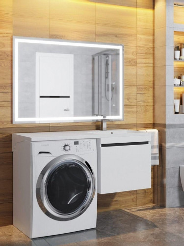 Тумба под раковину Uperwood Magenta 110 5930205163 подвесная цвет Белый матовый Графит матовый