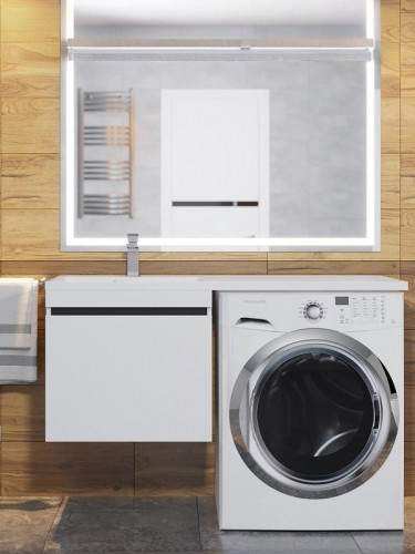 Тумба под раковину Uperwood Magenta 110 5930205163 подвесная цвет Белый матовый Графит матовый