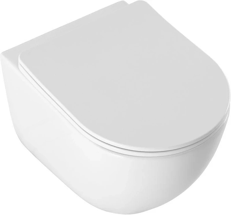 Унитаз с инсталляцией Aquanet EcoVortex 348039+347722+347724+296357 цвет Белый с сиденьем Микролифт и клавишей смыва цвет Хром