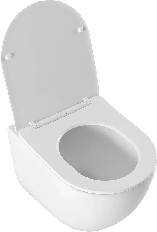 Унитаз с инсталляцией Aquanet EcoVortex 348039+347722+347724+296357 цвет Белый с сиденьем Микролифт и клавишей смыва цвет Хром