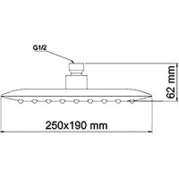 Верхний душ WasserKRAFT A031 Хром пластик на потолок