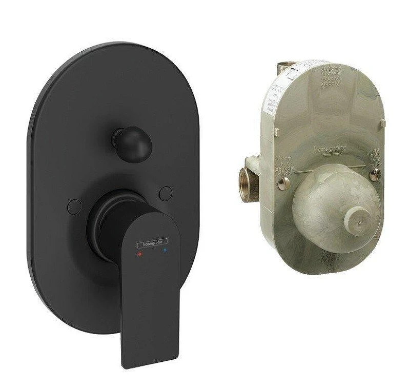 Смеситель для душа Hansgrohe Rebris E 72458670 цвет Черный матовый