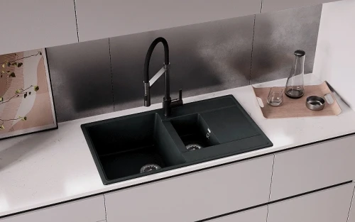 Кухонная мойка Ulgran Quartz Prima 860 1,5 K-08 Космос искусственный камень (литьевой мрамор) встраиваемый