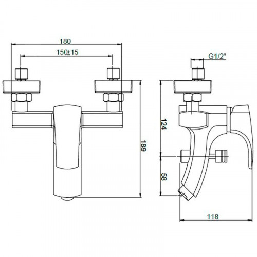 Смеситель для ванны Paini Angel ANCR111 Хром
