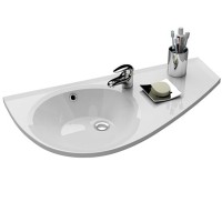 Раковина Ravak Avocado Comfort 95 P XJ9P1100000 Белая искусственный камень (литьевой мрамор) подвесная