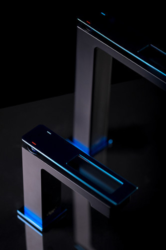 Смеситель для раковины Boheme Q 142-BUW Черный Синий латунь