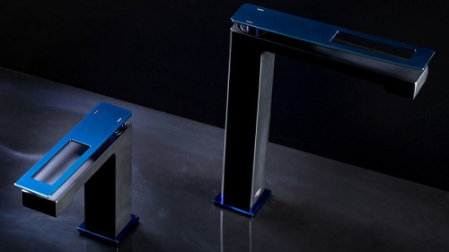 Смеситель для раковины Boheme Q 142-BUW Черный Синий латунь