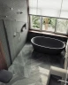 Душевая перегородка Maybah Glass MGD-680-5ш 1090x1950 в широком профиле Хром матовый стекло сатиновое
