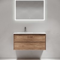 Тумба под раковину Sancos Marmi 2.0 100 L MR2.0100LECH подвесная Дуб чарльстон МДФ / ЛДСП