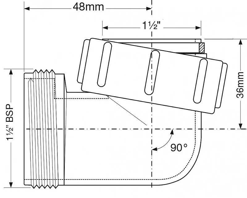 Отвод McAlpine T4U цвет Белый