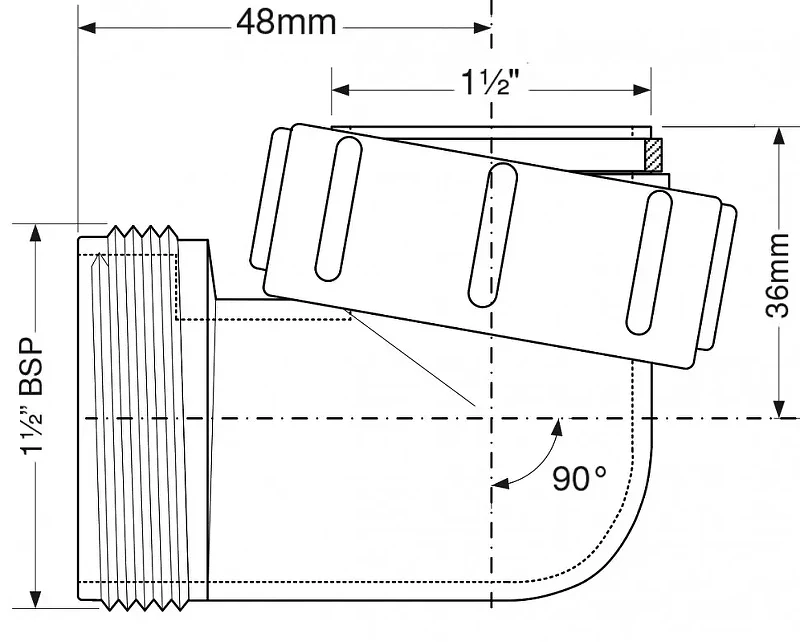 Отвод McAlpine T4U цвет Белый