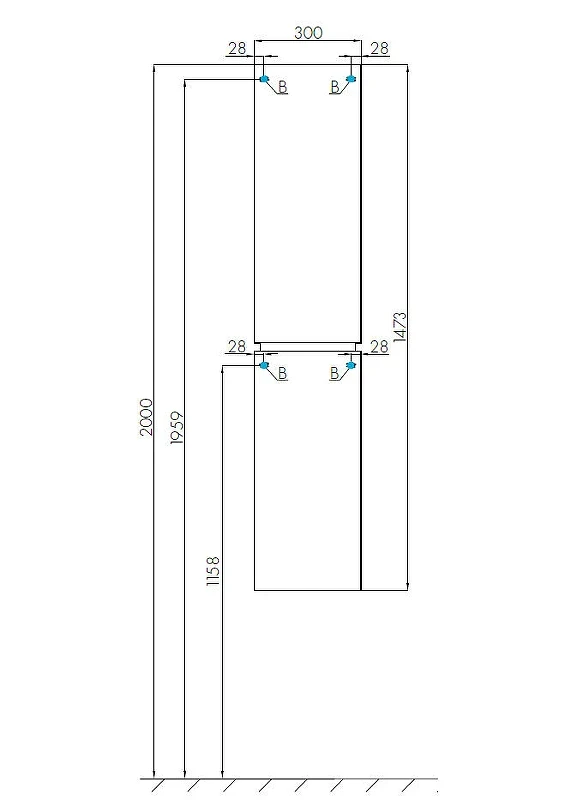 Шкаф пенал Aquaton Скай 30 R 1A238603SY01R подвесной Белый глянец МДФ / ЛДСП