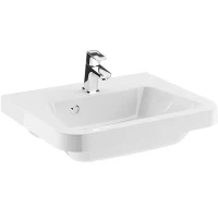 Раковина Ravak 10° 55 XJI01155000 Белая искусственный камень (литьевой мрамор) подвесная, полувстраиваемая
