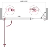 Душевая дверь BelBagno Etna 120 ETNA-B-11-60+60-C-Cr профиль Хром стекло прозрачное