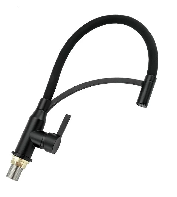 Смеситель для кухни Frap F4552-6 Черный матовый латунь