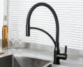 Смеситель для кухни Frap F4552-6 Черный матовый латунь