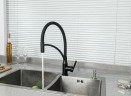 Смеситель для кухни Frap F4552-6 Черный матовый латунь