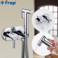 Гигиенический душ со смесителем Frap F7505 Хром латунь встраиваемый