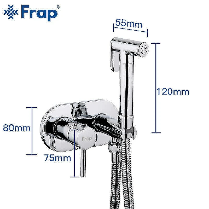 Гигиенический душ со смесителем Frap F7505 Хром латунь встраиваемый