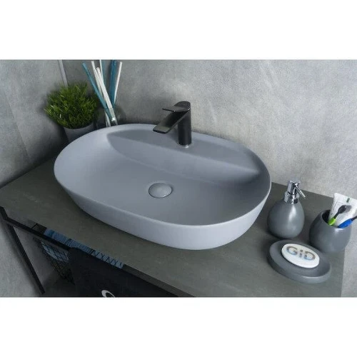 Раковина Gid Geometrico Gm1346 61 53341 цвет Серый матовый