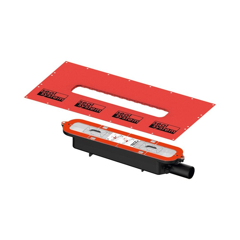 Сифон для душевого лотка Tece 673001 горизонтальный без декоративной решетки