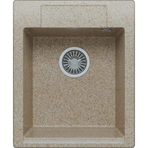 Кухонная мойка Polygran Argo-420 №302 627352 Песочная искусственный камень (литьевой мрамор) встраиваемый