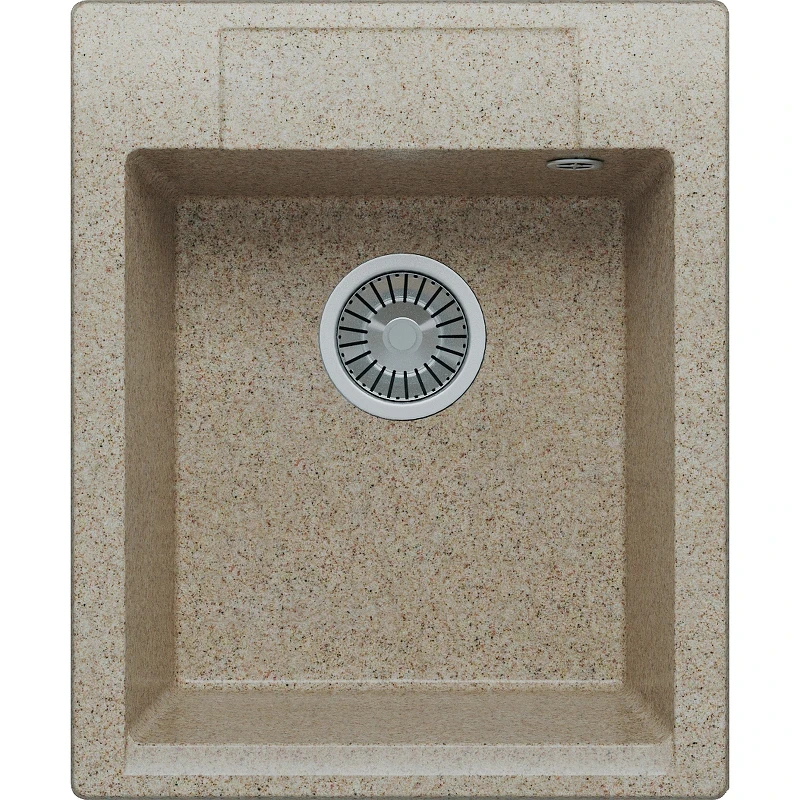 Кухонная мойка Polygran Argo-420 №302 627352 Песочная искусственный камень (литьевой мрамор) встраиваемый