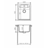 Кухонная мойка Polygran Argo-420 №302 627352 Песочная искусственный камень (литьевой мрамор) встраиваемый