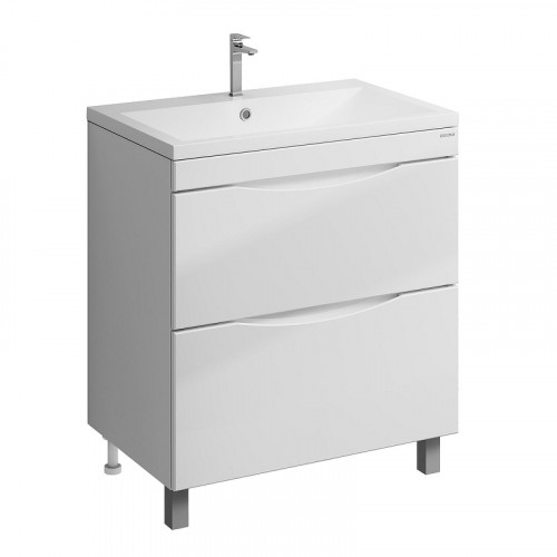 Тумба под раковину Grossman Виста 75 107565 цвет Белый глянцевый