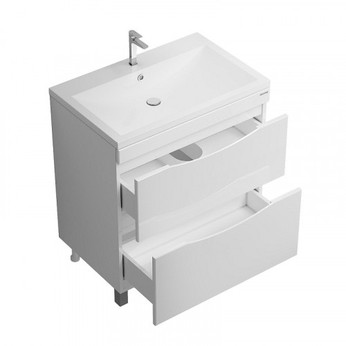 Тумба под раковину Grossman Виста 75 107565 цвет Белый глянцевый