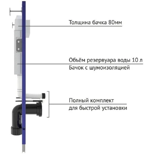 Комплект унитаза Damixa Jupiter DX77C1738SC с инсталляцией Berges Novum D5 040235 с сиденьем Микролифт и Черной матовой клавишей смыва фарфор подвесной