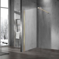 Душевая перегородка Vincea Walk-In 60 VSW-1H600CLG профиль Золото матовое стекло прозрачное