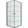 Душевой уголок New Trendy New Soleo Black 90х90 D-0285A/D-0285A профиль Черный стекло прозрачное