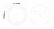 Зеркало Art&Max Romanic AM-Rom-700-700-DS-F с подсветкой с сенсорным выключателем стекло