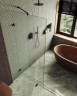 Душевая перегородка Maybah Glass MGD-270-6 990x1950 коннектор стена-стекло Черный стекло сатиновое