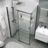 Душевой уголок Grossman Pragma 100х90 120.K33.03.1090.42.00 профиль Графит сатин стекло прозрачное