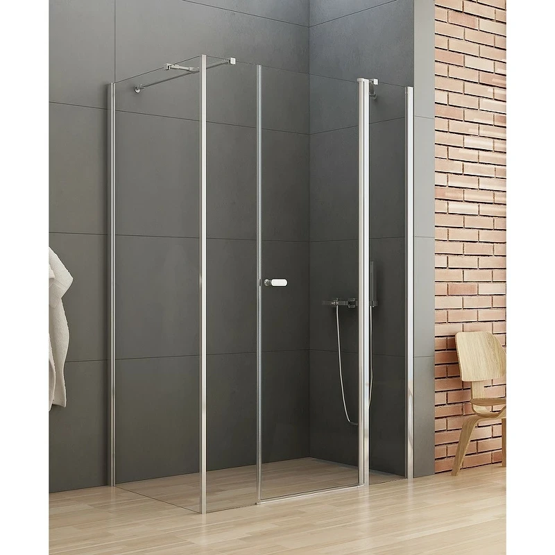 Душевой уголок New Trendy New Soleo Chrome 120х80 K-0373 профиль Хром стекло прозрачное