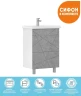 Тумба с раковиной Vigo Geometry 60 tn.GEO.FOS.60.2Y бетон-com цвет Бетон Белый