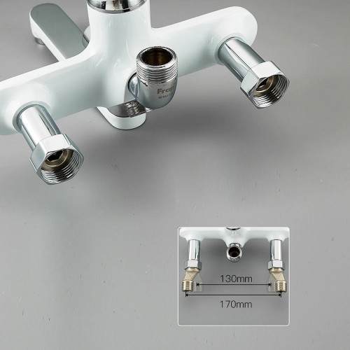 Душевая система Frap H49 F2449 Белая Хром латунь на стену