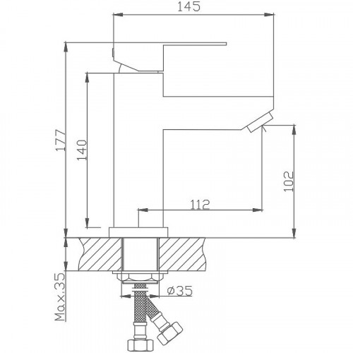 Смеситель для раковины Haiba HB10801 Нержавеющая сталь