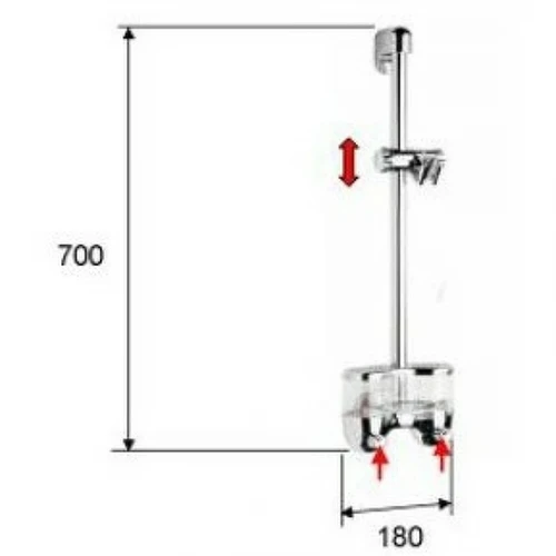 Душевая штанга Remer 312P Хром
