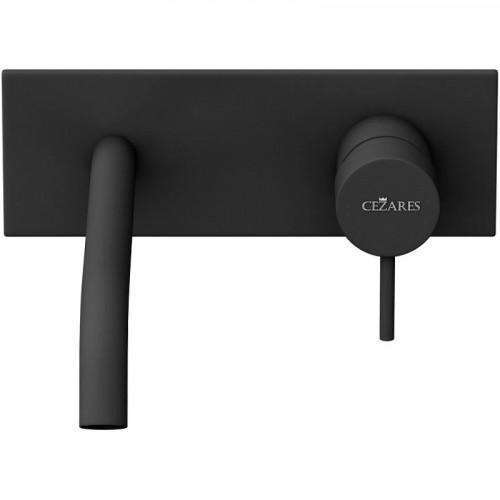 Смеситель для раковины Cezares Leaf LEAF-BLI1-L-NOP Черный матовый латунь встраиваемый