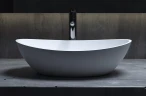 Раковина-чаша Salini Callista 56 103 1101103G Белая глянцевая искусственный камень (литьевой мрамор) накладная