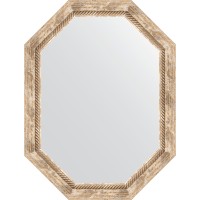 Зеркало Evoform Octagon 63x83 BY 7119 в багетной раме - Прованс с плетением 70 мм стекло
