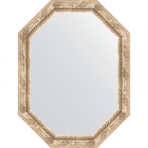 Зеркало Evoform Octagon 63x83 BY 7119 в багетной раме - Прованс с плетением 70 мм стекло