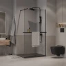Душевая перегородка Niagara Nova 120 NG-670-12ВLACK профиль Черный матовый стекло прозрачное