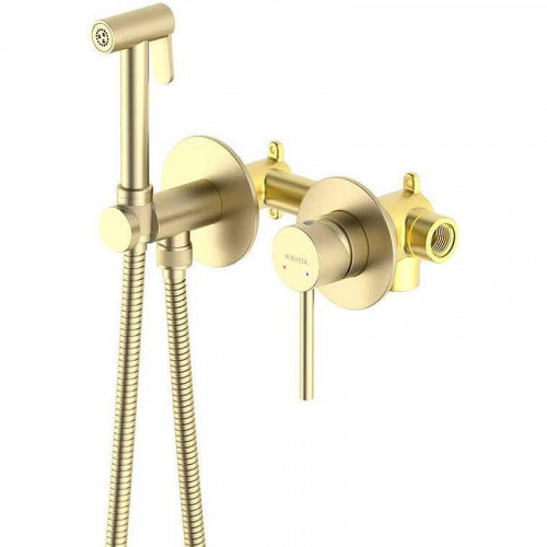 Гигиенический душ со смесителем Aquatek Европа AQ1319BG Золото шлифованное